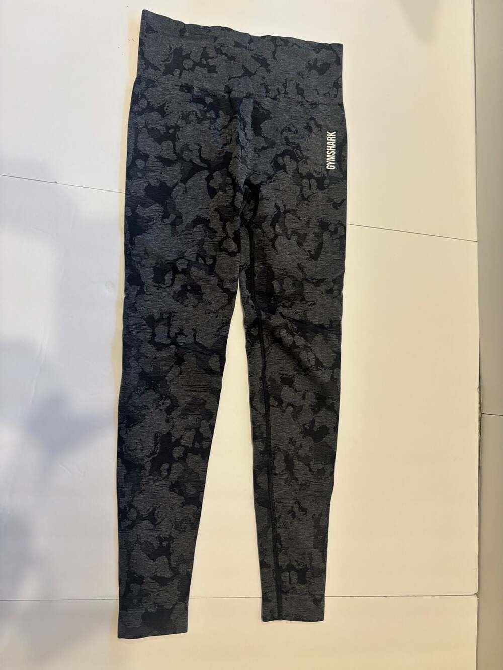 Gymshark Adapt Camo Seamless Leggings Black Grey Camouflage Women's -S